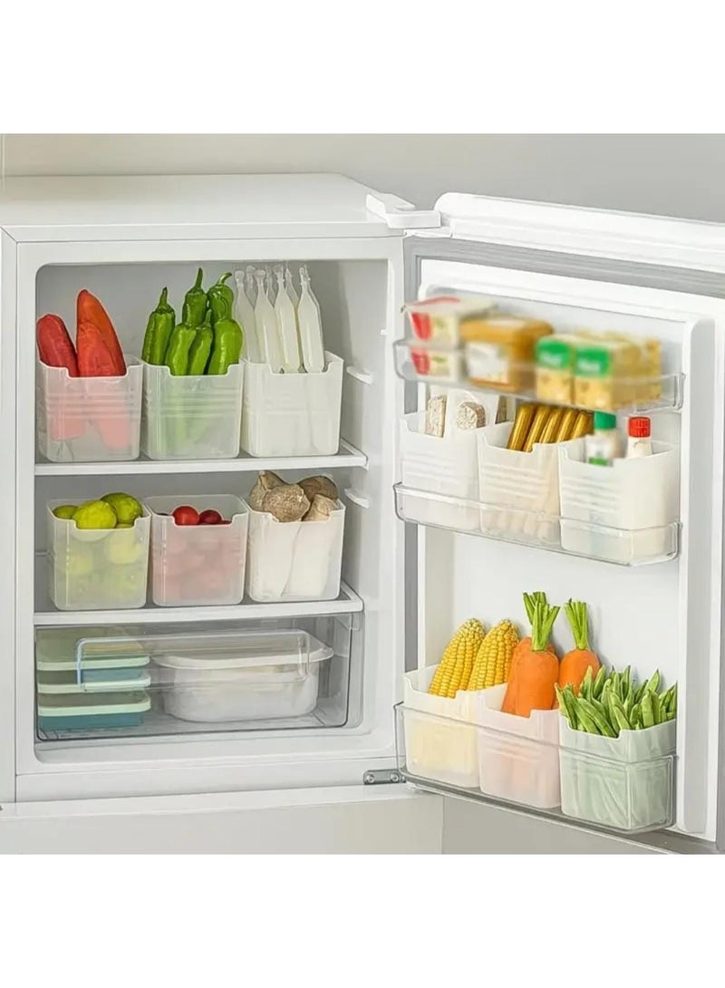 LDQ Set of 5 Refrigerator Organizers – Sealed Stackable Food Storage Containers with Lids for Produce – Durable Fridge Storage Bins for Freshness - Image 4